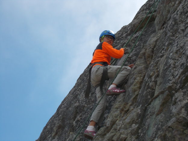 Rock climbing kids