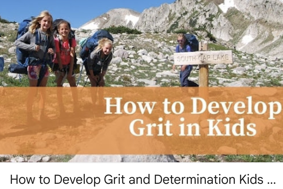 How to Develop Grit in Kids with kids on a hike at South Gap Lake